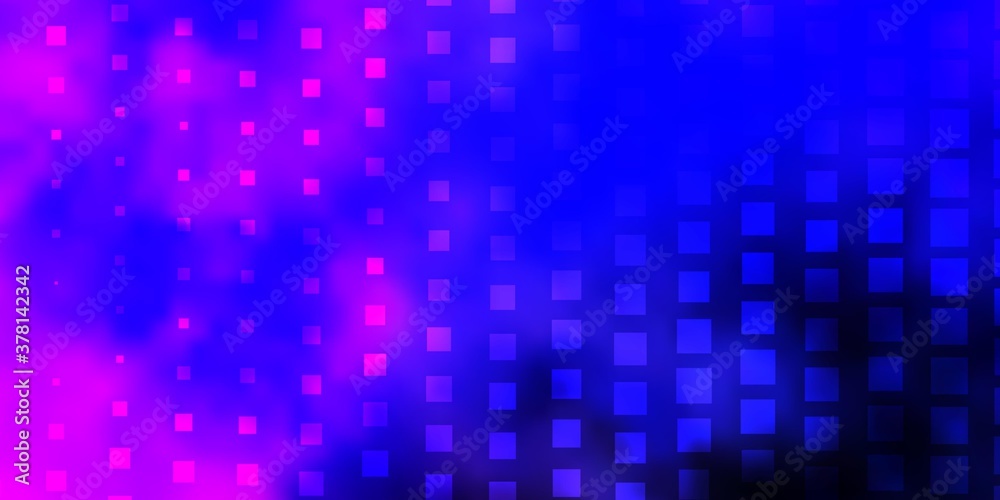 Dark Pink, Blue vector background in polygonal style. Illustration with a set of gradient rectangles. Design for your business promotion.