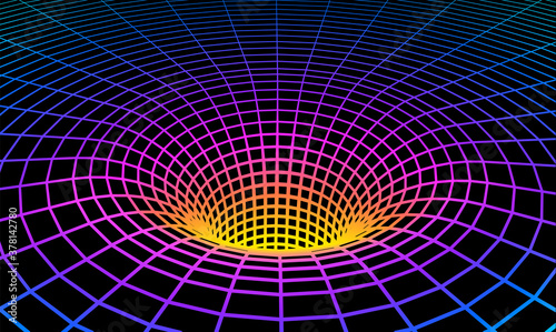 Black hole scheme with gravity grid as scientific abstract background