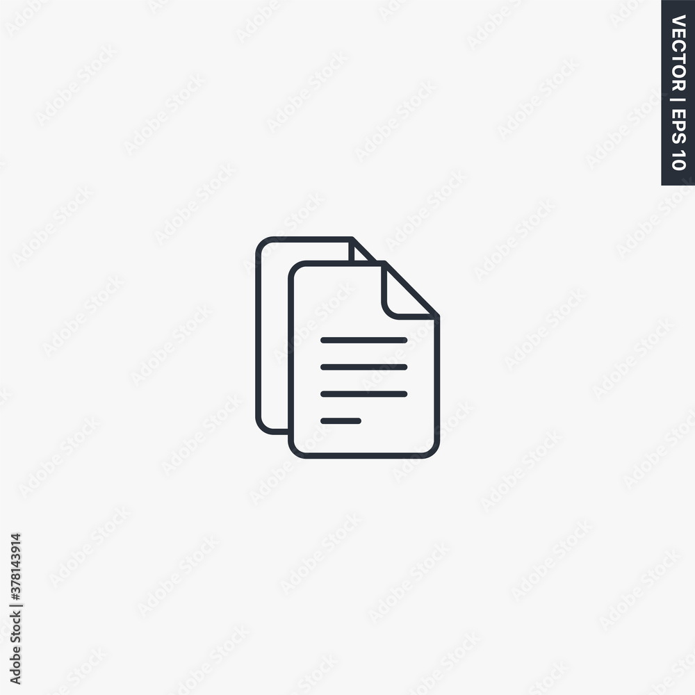 Documents, papers, linear style sign for mobile concept and web design Documents, papers, linear style sign for mobile concept and web design