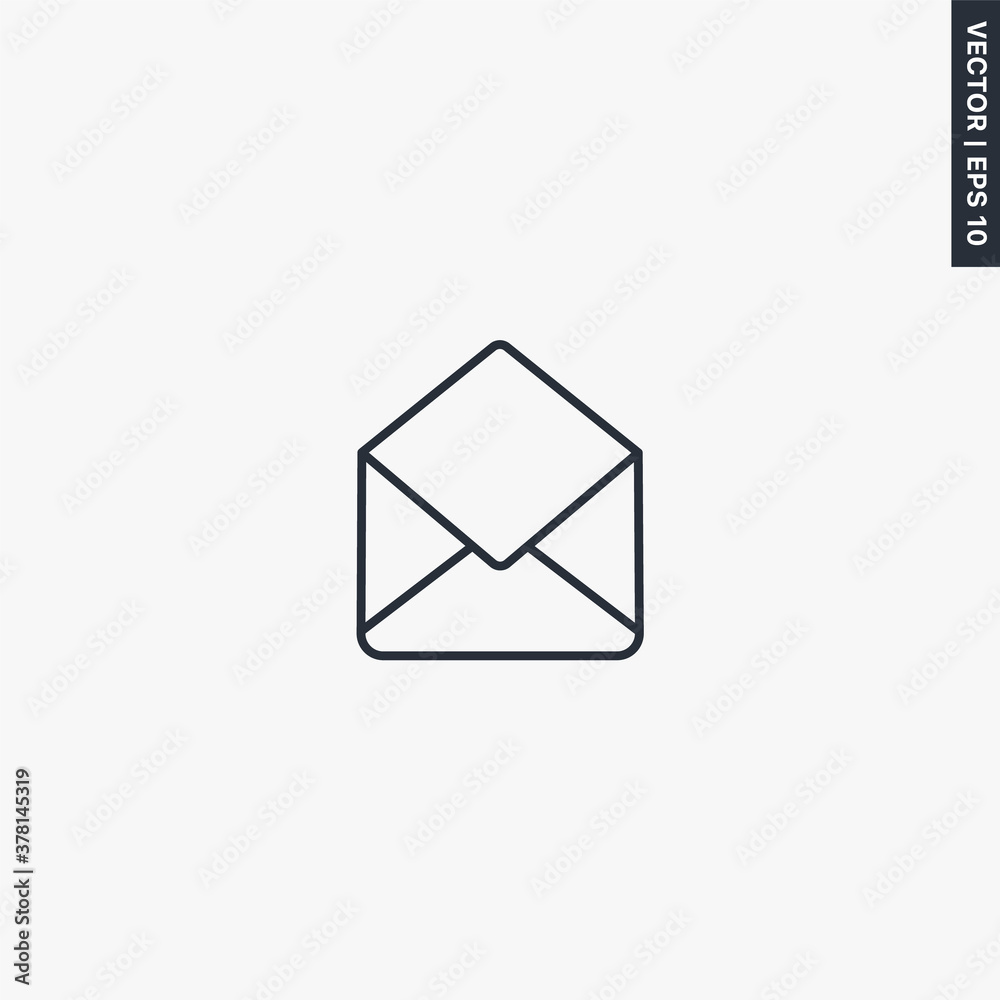 Read mail envelope, linear style sign for mobile concept and web design Read mail envelope, linear style sign for mobile concept and web design