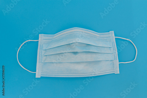 Protection respirator for Filter KN95 face mask,safeguard virus on blue background