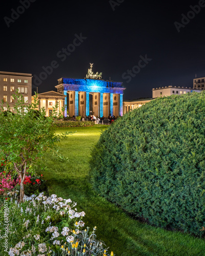 Photography Beleuchtetes Brandenburger Tor am Pariser Platz in Berlin