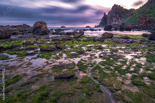 Beautiful landscape of Watulumbung beach in Gunung Kidul, Yogyakarta, Indonesia photo