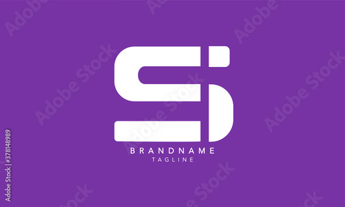 Alphabet letters Initials Monogram logo SI, IS, S and I