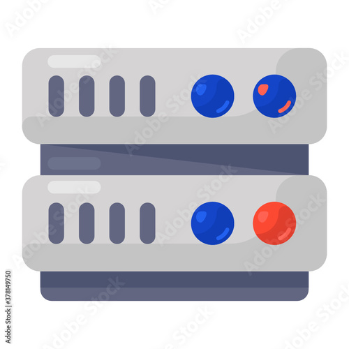 
Dataserver vector in modern flat style 
