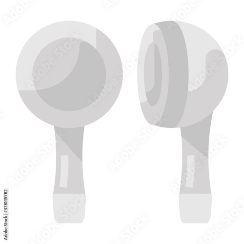 
Earphones device vector in flat design.
