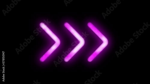 purple and green neon arrows with alpha channel