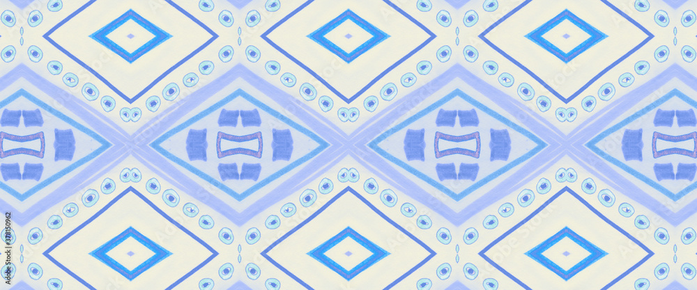 Ethnic Pattern. Blue Modern Zigzag Background. Ethnic Pattern. Blue Modern Zigzag Background.
