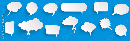 sticker speech bubbles with shadow