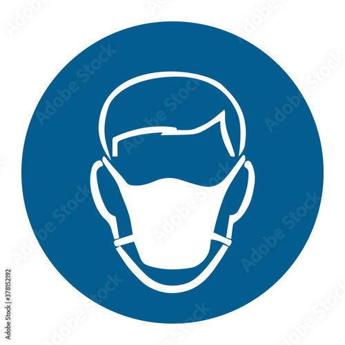 wear mask ppe sign and symbol