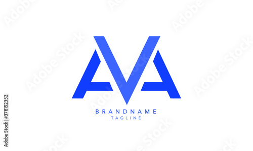 Alphabet letters Initials Monogram logo AVA, AV, VA photo