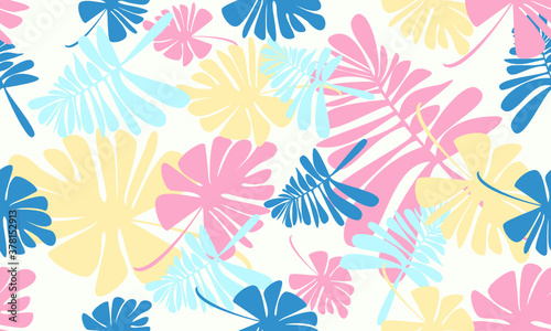 Wallpaper Mural Seamless exotic pattern with tropical leaves for background,wallpapaer and printing. Torontodigital.ca