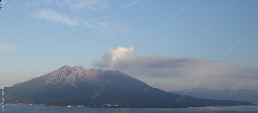 Beautiful landscape at Mt. Sakurajima (active volcano), Kagoshima, Kyushu, Japan