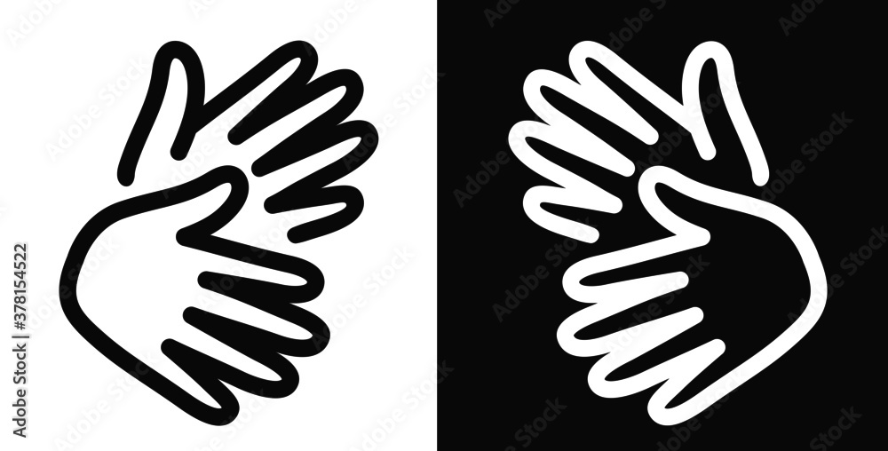sign language in black and white sign language in black and white