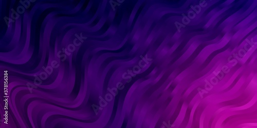 Dark Purple vector background with lines. Abstract illustration with bandy gradient lines. Pattern for booklets  leaflets.
