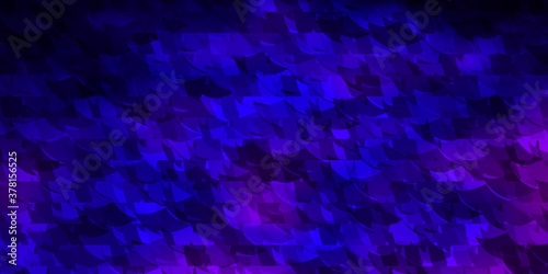 Dark Purple  Pink vector background with triangles.