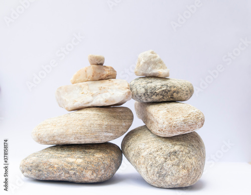 .Scales from a stone isolated on a white background.