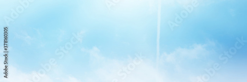 Blue sky with white cloud. The summer heaven is colorful clearing day Good weather and beautiful nature in the morning.