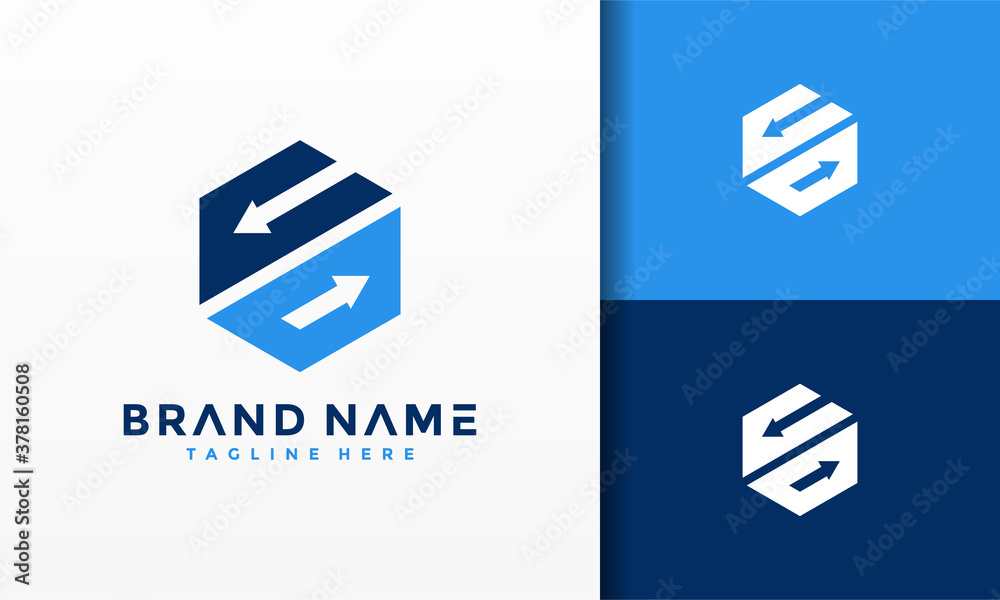 hexagon arrow logo hexagon arrow logo