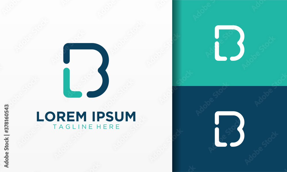 monogram letter BL logo monogram letter BL logo
