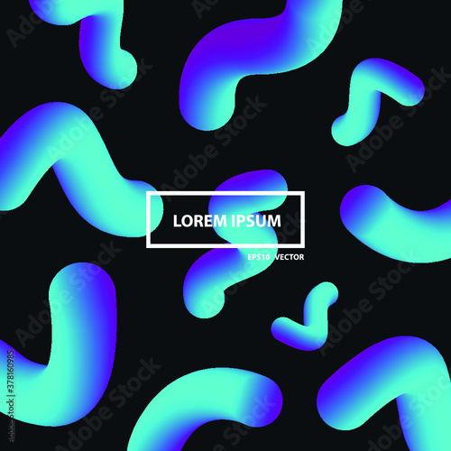 Abstract colored forms of fluid on a black background. Design backgrounds. Liquid colors on black background. Eps10 vector illustration.