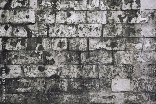 old brick wall white, texture, grunge background