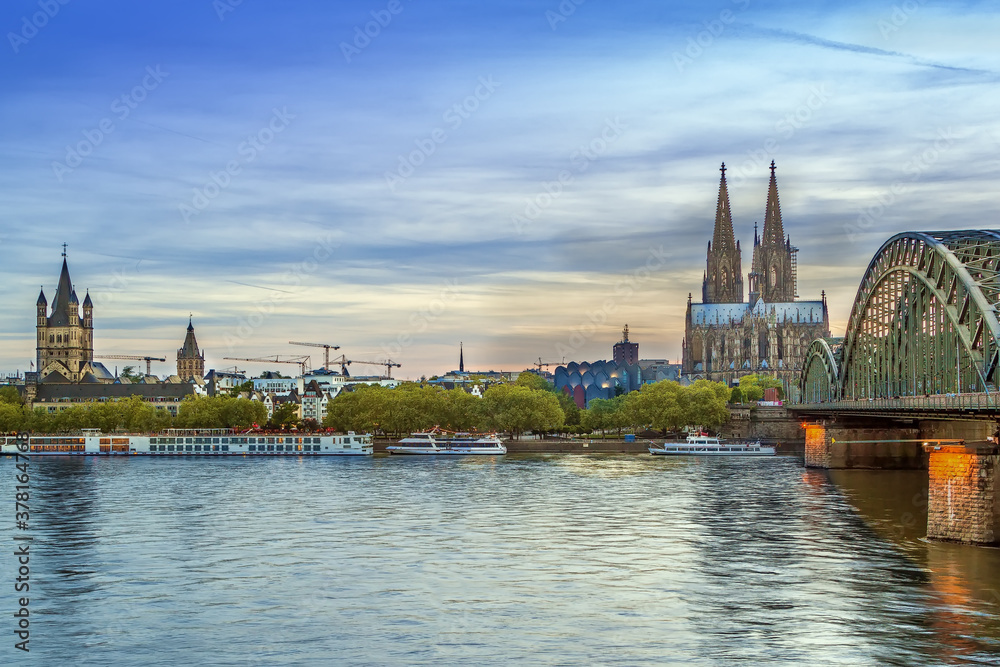 View of Historic center of Cologne, Germany