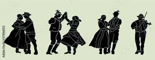 Folk Dancers with folk costume