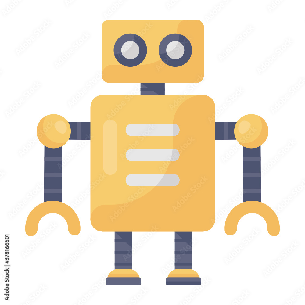Robot, humanoid machine in editable flat style
Robot, humanoid machine in editable flat style