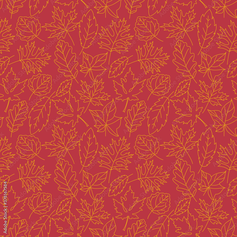 Seamless autumn leaves pattern. Vector illustration background Seamless autumn leaves pattern. Vector illustration background