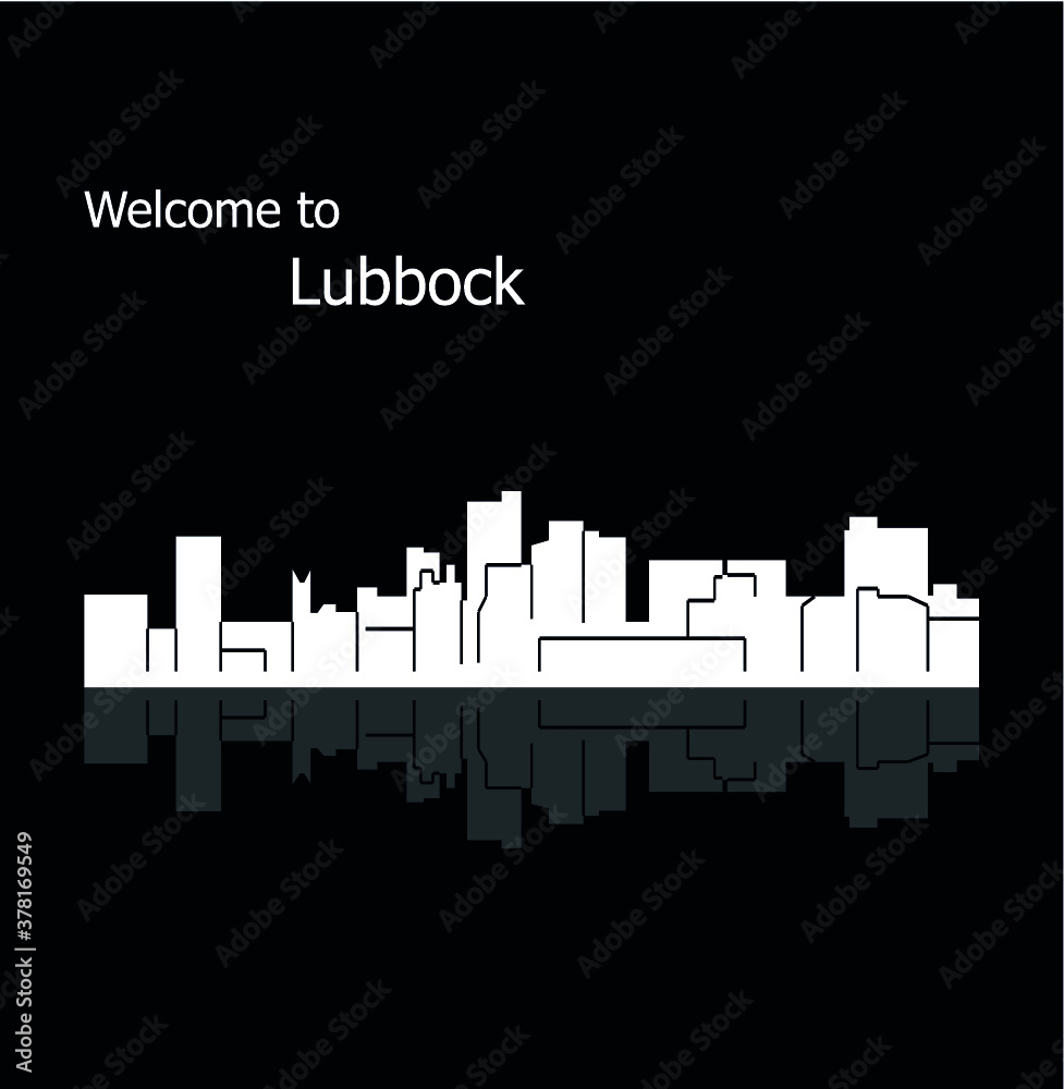 Fototapeta premium Lubbock, Texas ( city silhouette )
