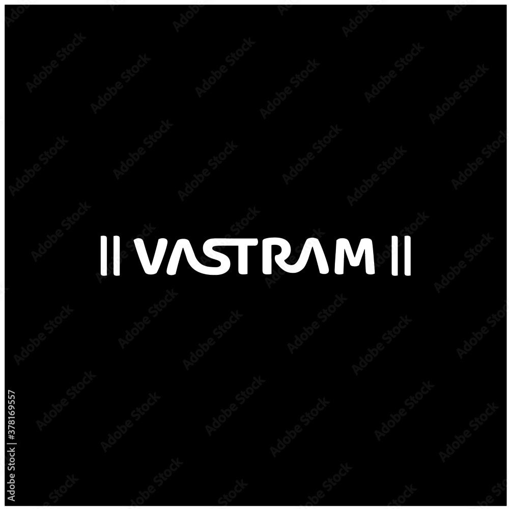 Vastram typo logo. Vastram is a Sanskrit word it  means garment.