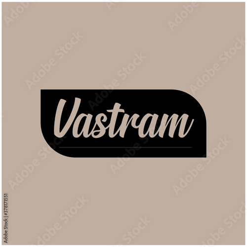 Vstram logo. Vastram is a Sanskrit word it means garment. photo