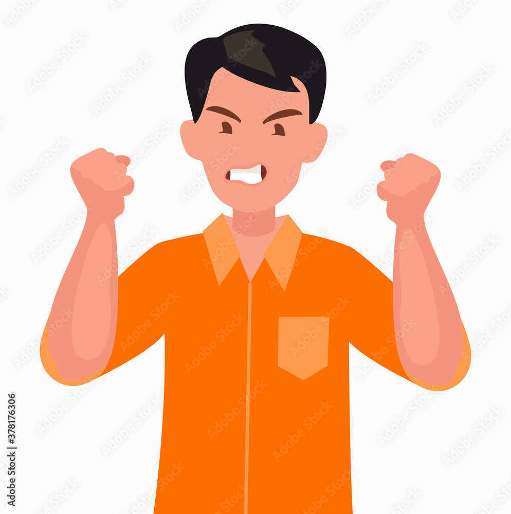 Anger. The evil man expresses his negative emotions. Anger. The evil man expresses his negative emotions.