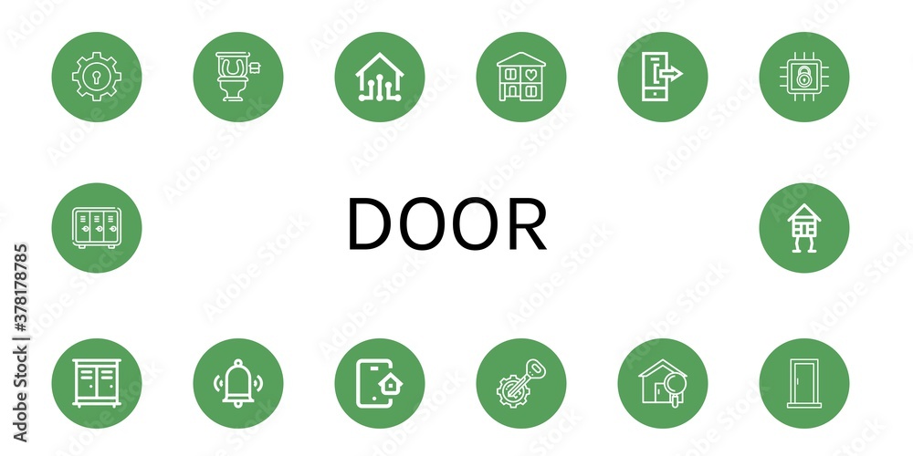 door icon set door icon set