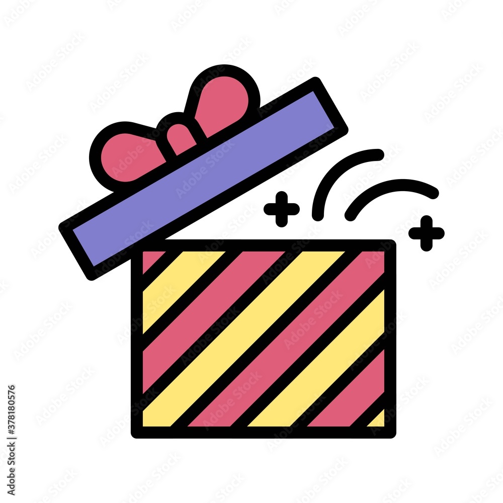 gift box related gift box with ribbon, bow and strips vector with editable stroke gift box related gift box with ribbon, bow and strips vector with editable stroke