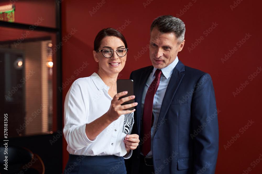 Waist up portrait of advisor and his assistant Waist up portrait of advisor and his assistant