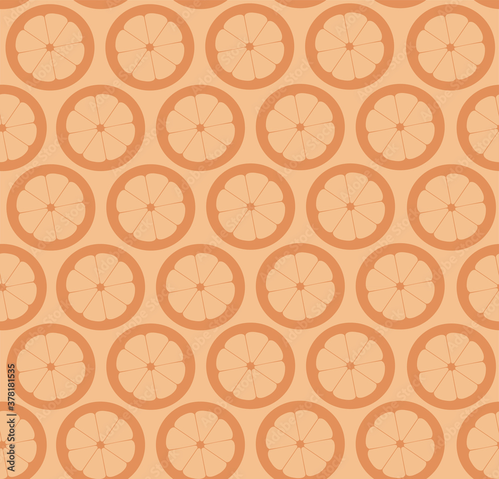 Seamless repeating pattern of oranges