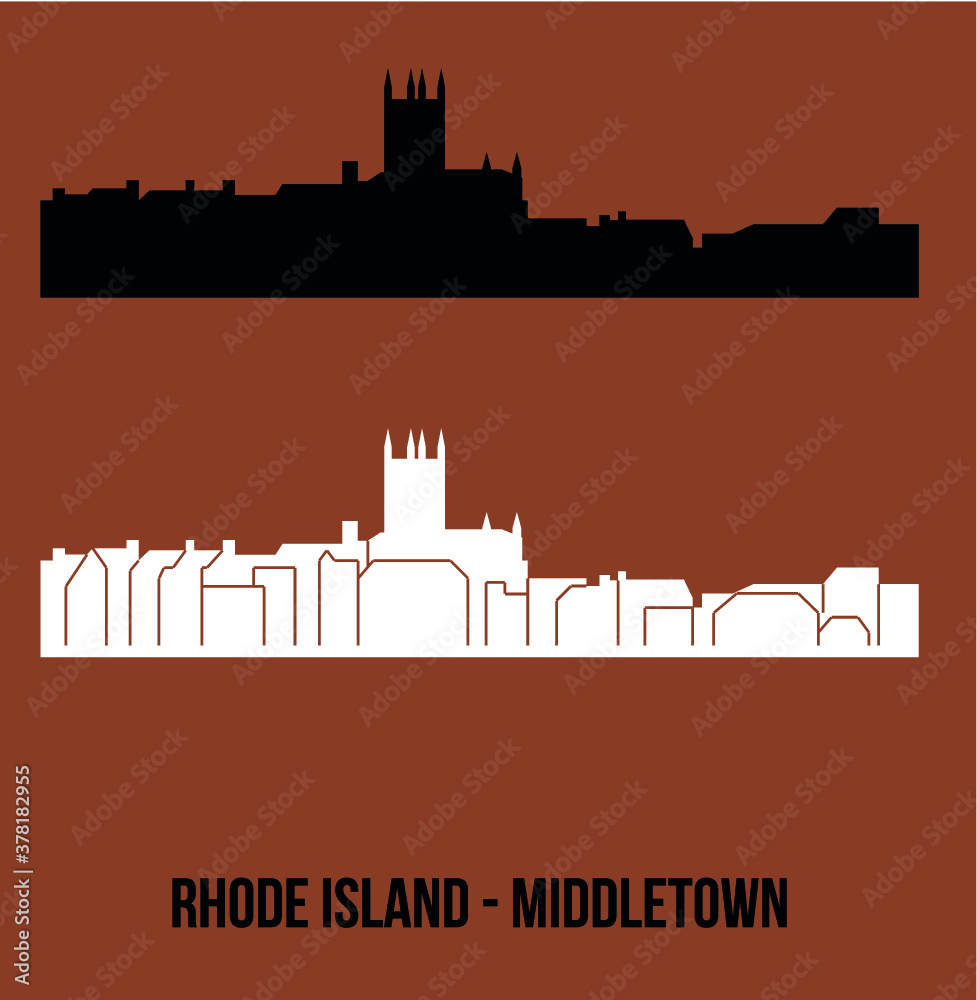 Middletown, Rhode Island ( city silhouette )