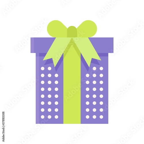 gift box related gift box with ribbon and bow vector in flat style,