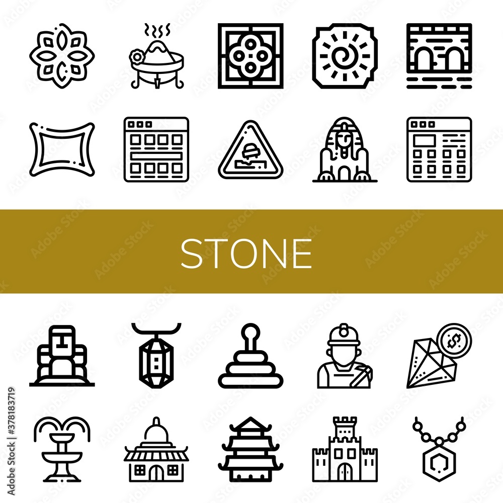 stone icon set