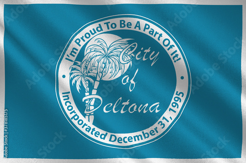 Flag of Deltona city in Florida of USA photo