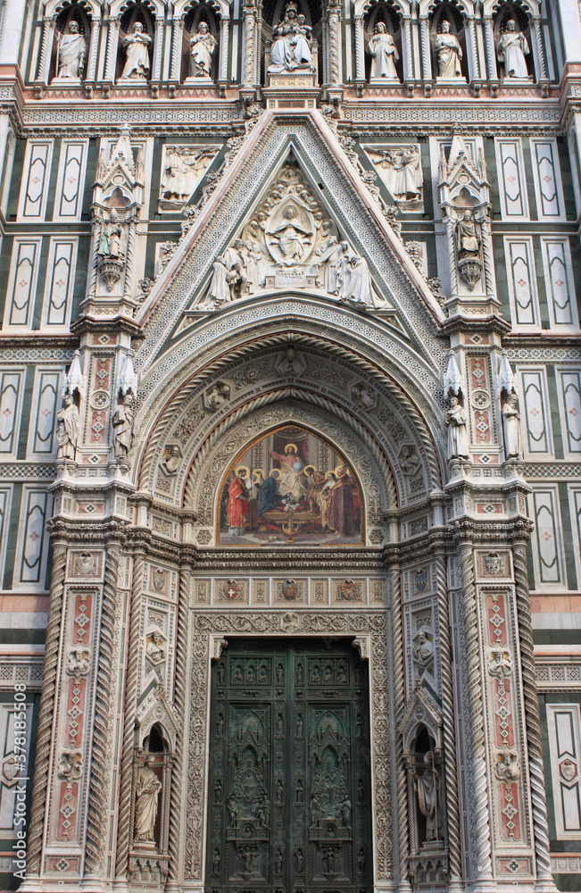 Main portal of Florence cathedral, Italy