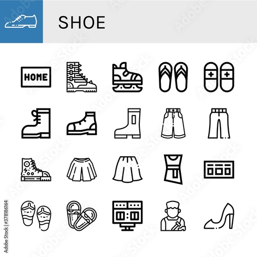 Set of shoe icons