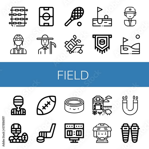 Set of field icons