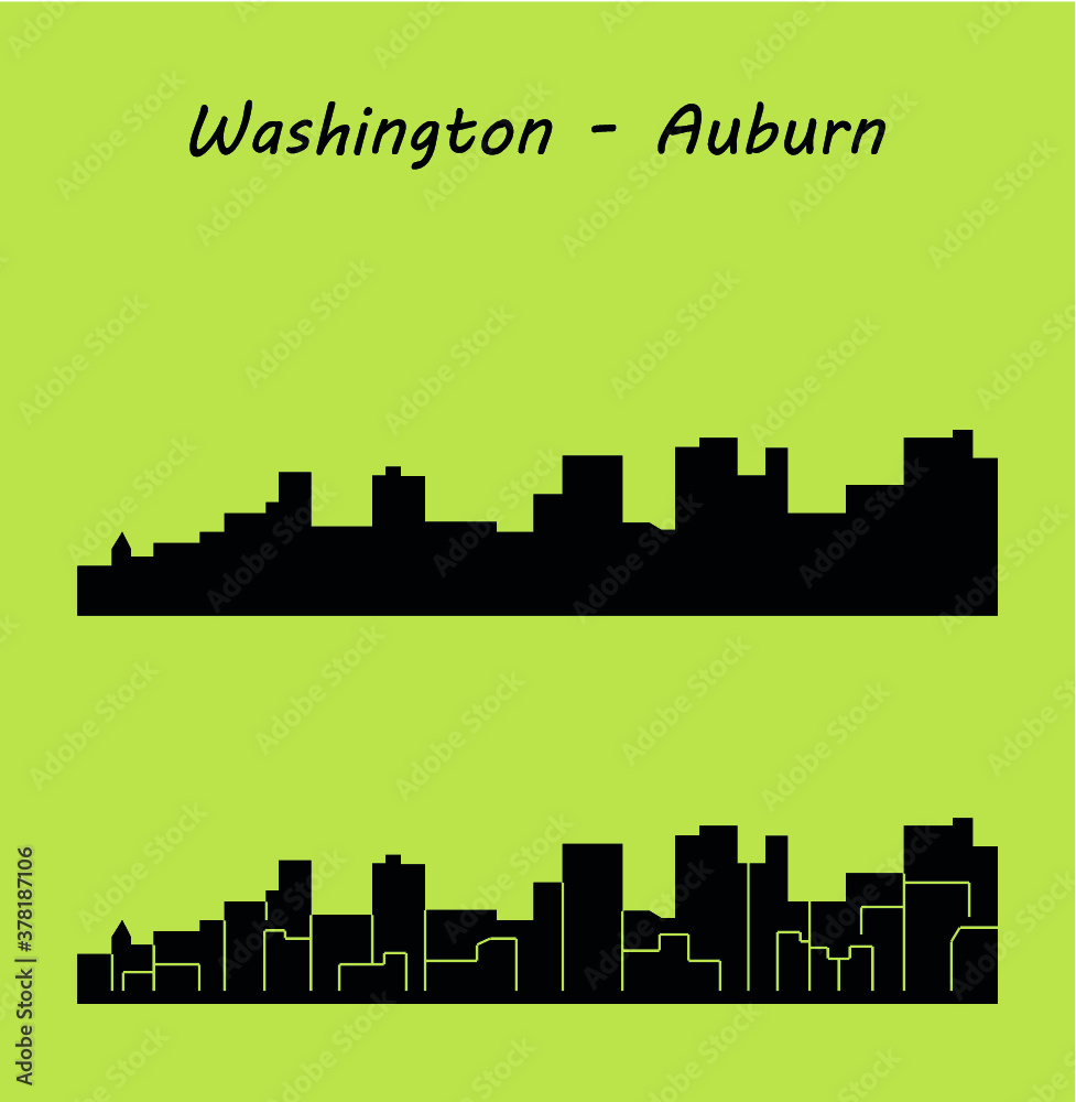Auburn, Washington ( city silhouette )