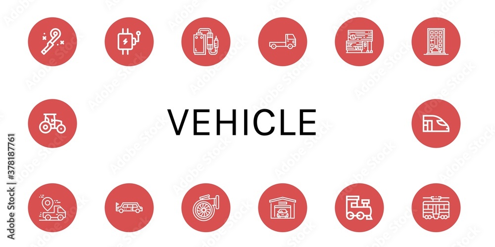 vehicle simple icons set vehicle simple icons set