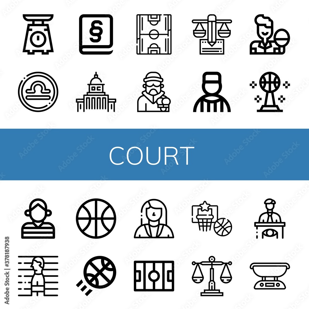 Set of court icons