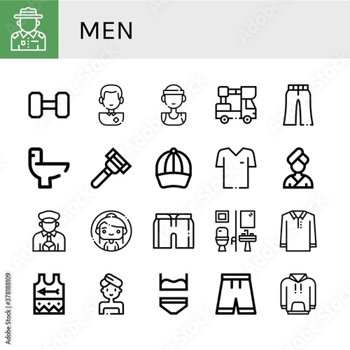 Set of men icons