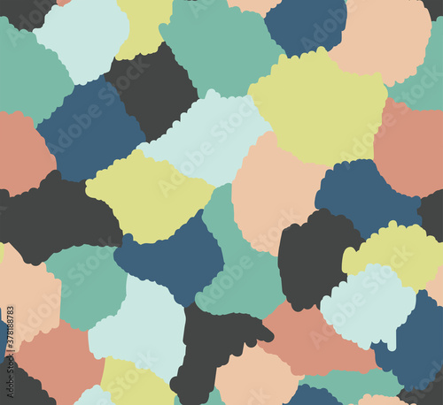 Trendy and stylish abstract seamless pattern with organic shapes for fashion, textile, branding, packaging design, and wallpaper.